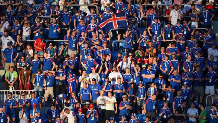 Iceland fans.